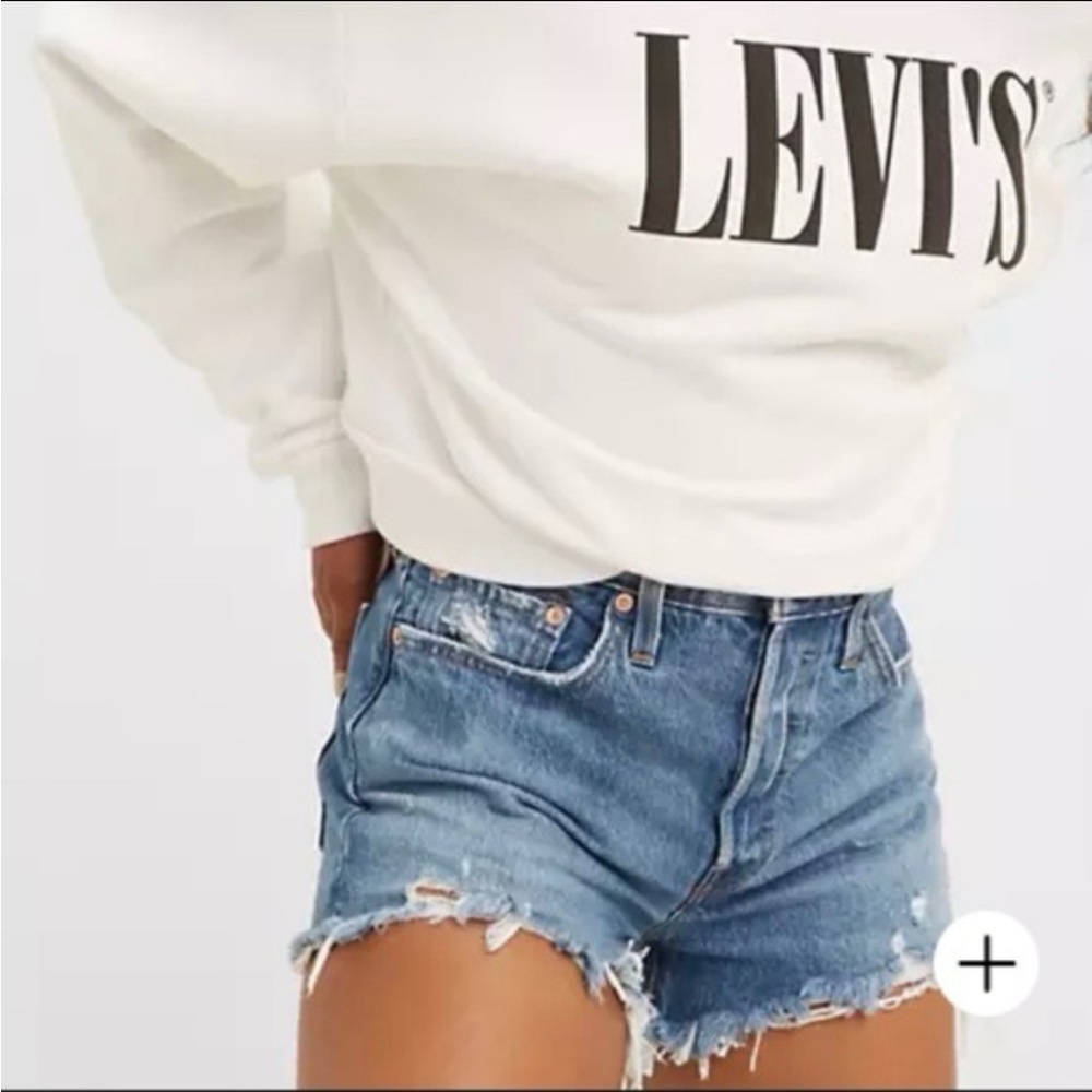 Levi's Distressed 501 Denim Shorts